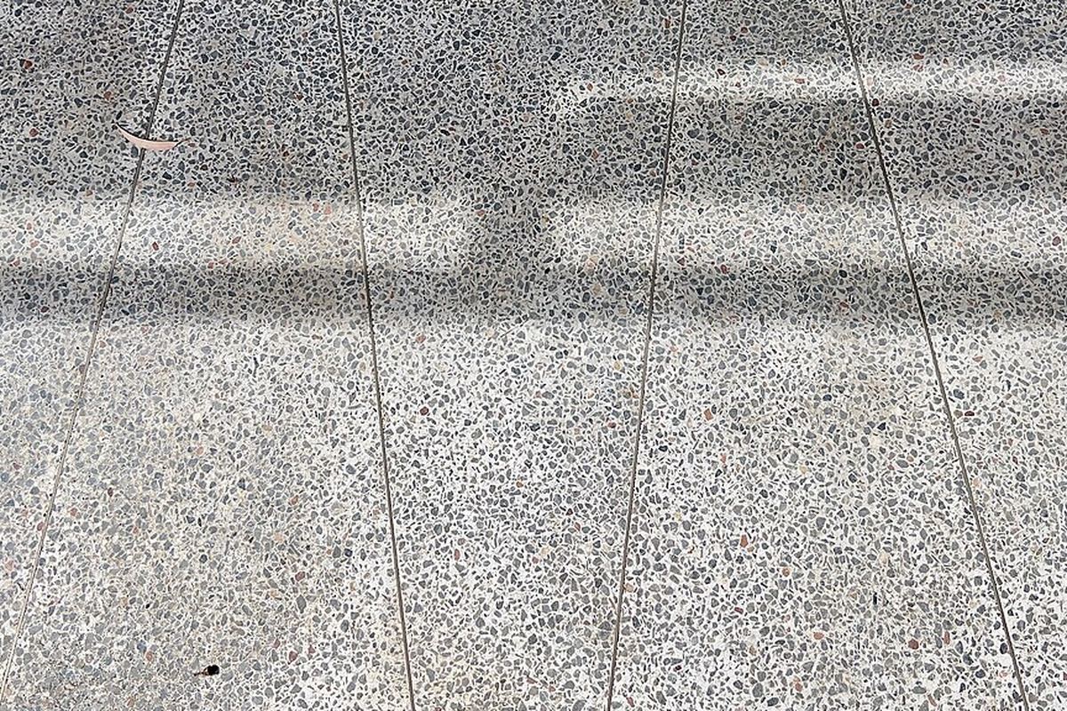 Polished concrete flooring, close-up sample
