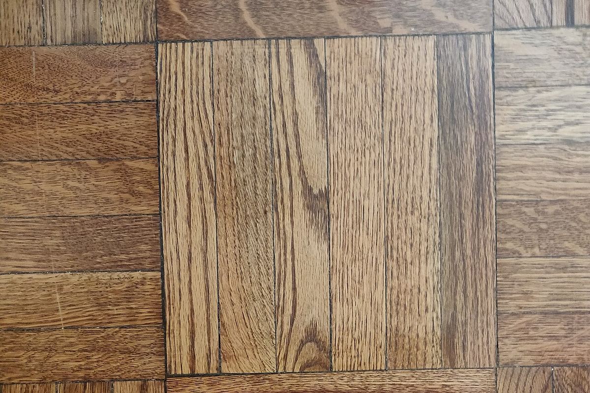 Oak flooring, close-up sample