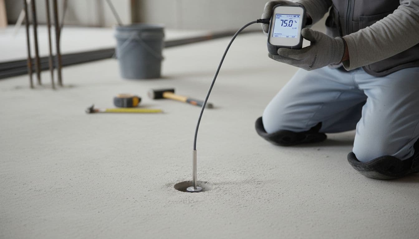 In-situ RH probe test in drilled slab hole