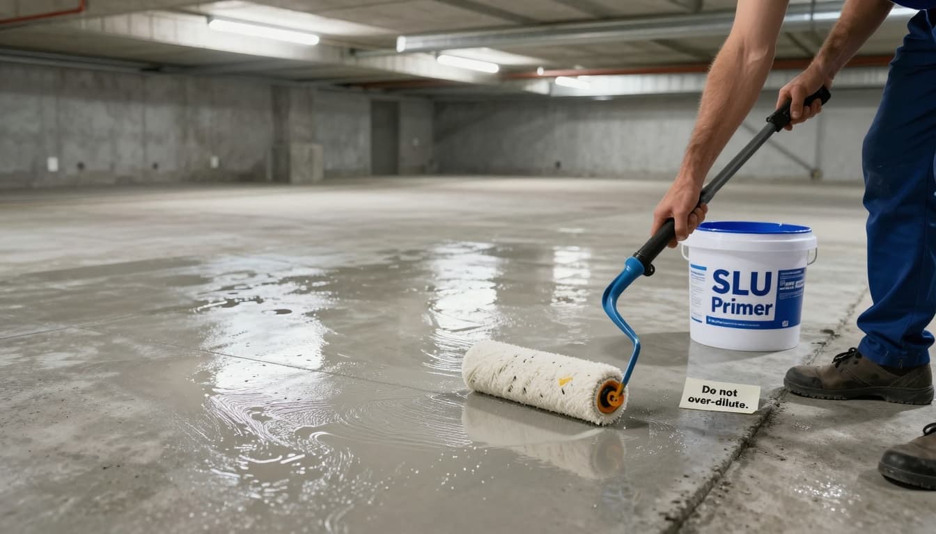 Primer application with roller