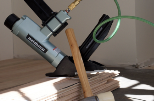 Hardwood floor installation