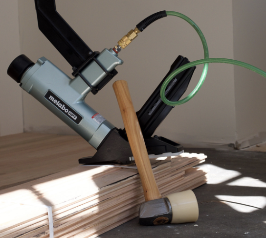 Hardwood floor installation
