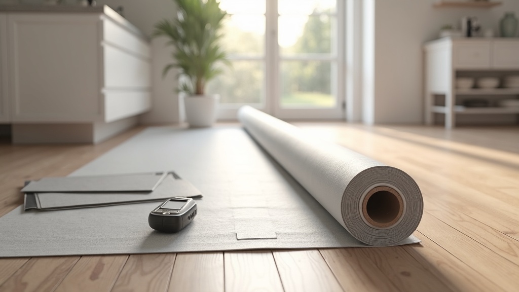 Moisture-friendly underlayment installation for LVP flooring in a kitchen renovation project