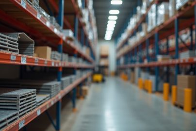 Low warehouse stock of aluminum transition strips reflecting a flooring supply shortage