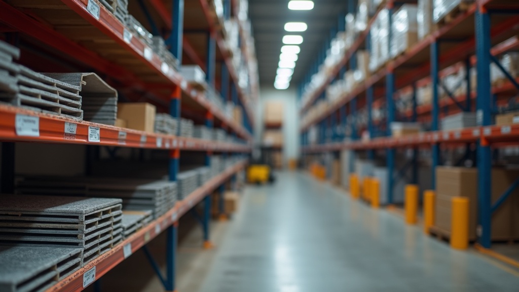 Low warehouse stock of aluminum transition strips reflecting a flooring supply shortage