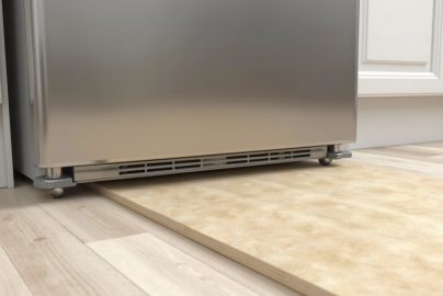Protecting click-lock LVP flooring joints from crushing under heavy refrigerator and appliances