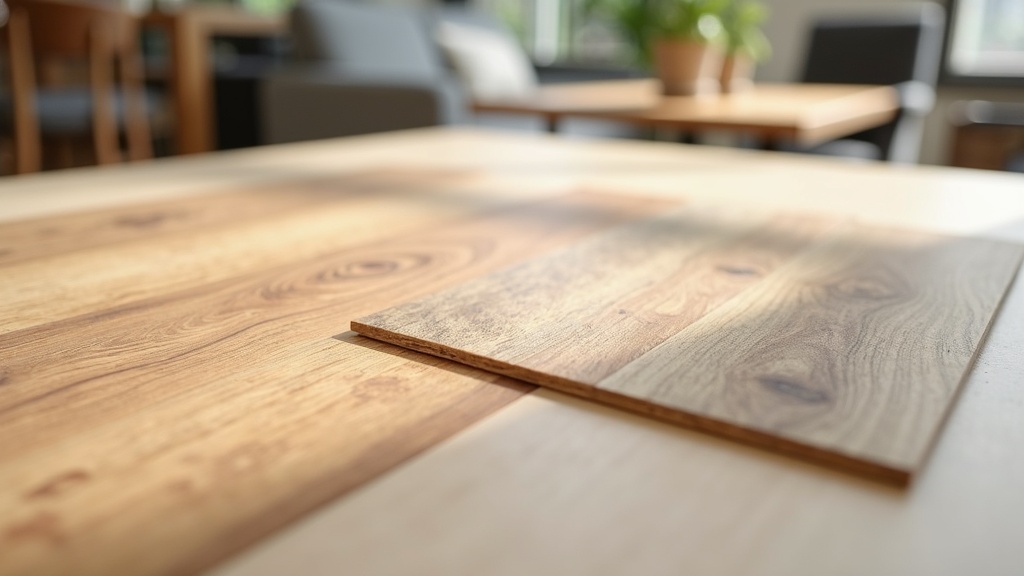 Flooring showroom display of 2026 trending warm wood-look and textured samples