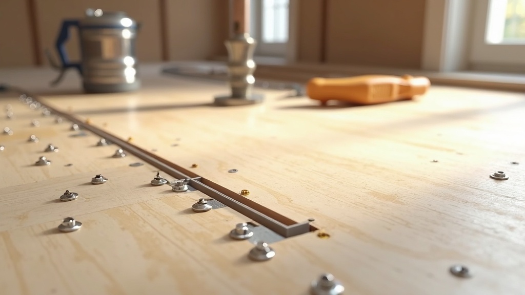 Click-lock LVP flooring installation over plywood subfloor with fasteners