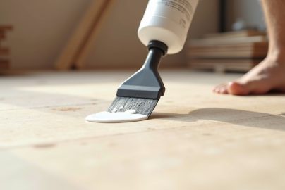 Silane adhesive application for wood and glue-down LVP flooring installation